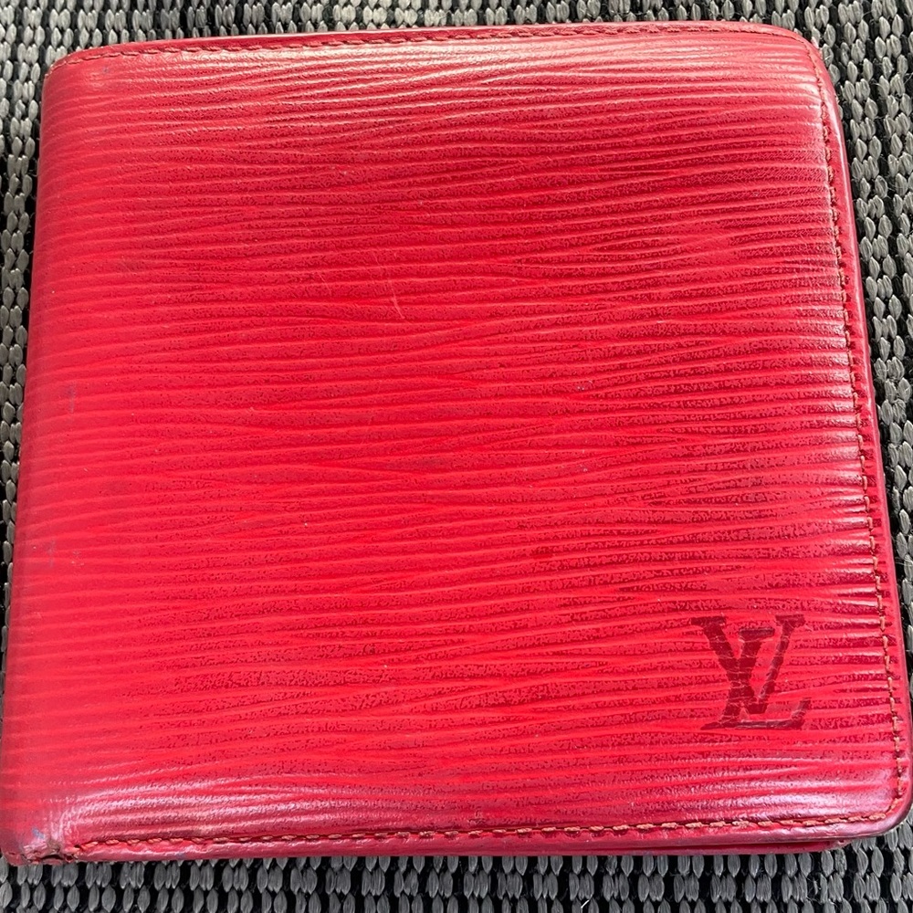 LOUIS VUITTON RED EPI LEATHER WALLET
